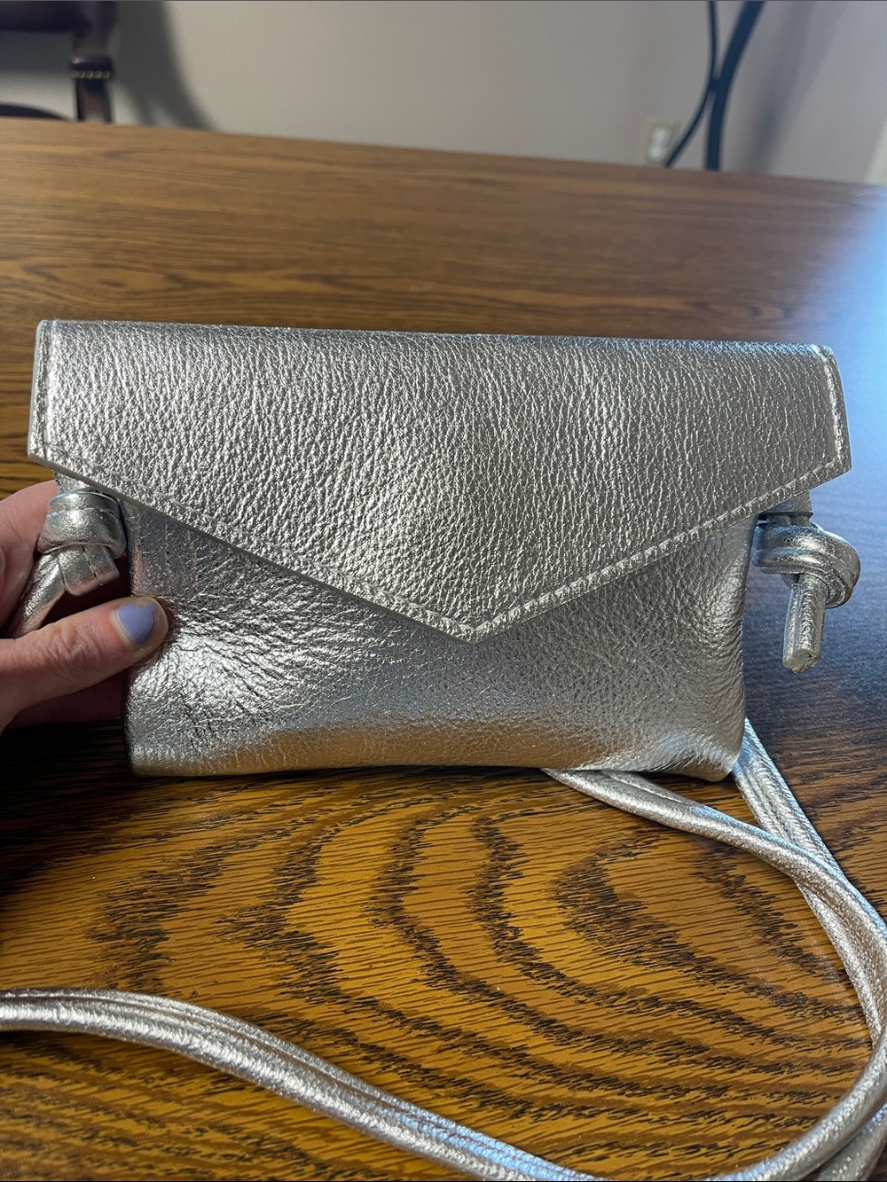 Trendy Sister Epic Silver Leather Crossbody